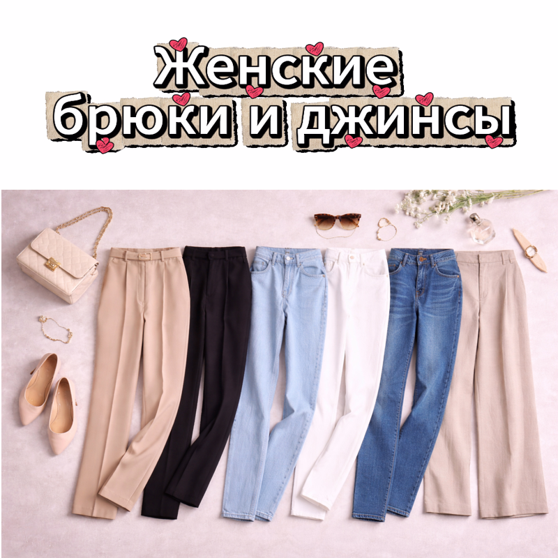 Женские брюки и джинсы в минималистичном стиле